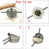 Picture of Proshopping Stainless Steel Dumpling Maker, X-Large 5" Goya Empanada Press Mold, Ravioli Mould Crimper, Wraper Dough Cutter - for Pie Ravioli Chinese Dumpling Pastry, with long handle (XL 5" Dia)