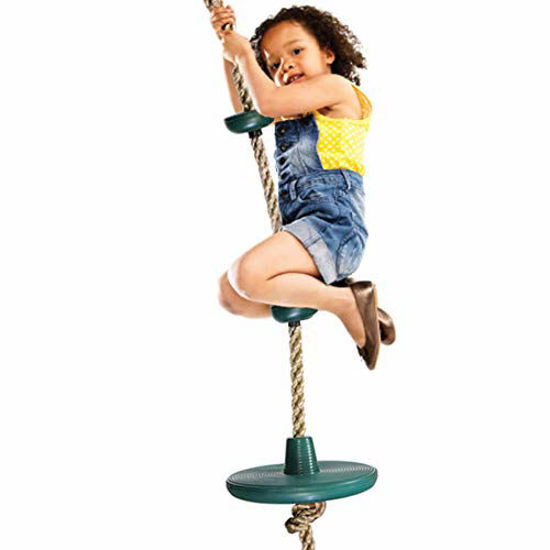 GetUSCart- Juegoal Climbing Rope Swing with Platform and Disc Swing Set ...