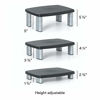 Picture of 3M Adjustable Monitor Stand, Silver/Black (MS80B)