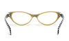 Picture of Calabria Emily Designer Reading Glasses in Tan with Black & White ; +3.50