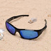 Picture of AODUOKE Sports Polarized KIDS Sunglasses For Boys Girls Children Youth Sunglasses WithAdjustable Strap (Black | Ice-Blue Lens)