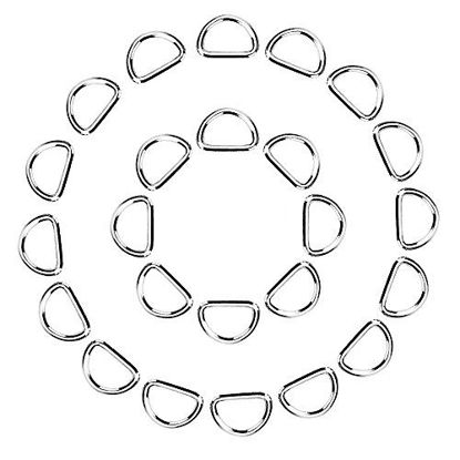 Picture of eBoot 100 Pack Metal D Ring, 1/2 Inch