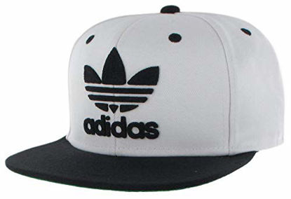 Picture of adidas Originals Youth Kids-Boy's/Girl's Boy's Trefoil Chain Snapback Cap, White/Black, ONE SIZE