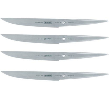 Picture of Chroma Type 301 Designed by F.A. Porsche 5-Inch 4-Piece Steak Knife Set, one size, silver