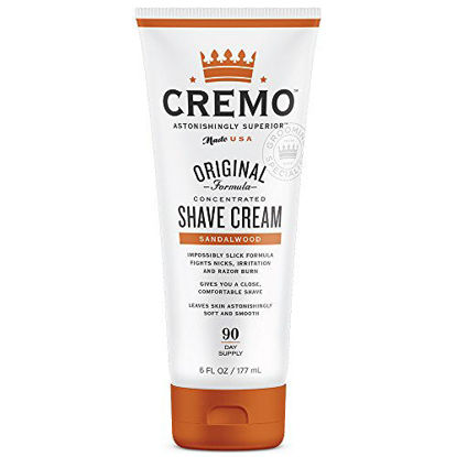 Picture of Cremo Barber Grade Astonishingly Superior Ultra-Slick Shaving Cream, Sandalwood, 6 Oz