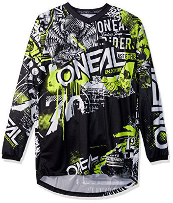 Picture of O'Neal 0006-805 Unisex-Adult Element Attack Jersey (Black/Hi-Viz, Youth X-Large)