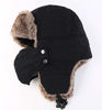 Picture of Connectyle Outdoor Trooper Trapper Hat Warm Winter Hunting Hats with Ear Flaps Mask Ushanka Hat Black
