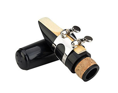 Picture of Glory Clarinet Mouthpiece Kit with Ligature,one Reed and Plastic Cap~black, Click to See More Colors