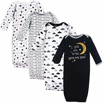 Picture of Hudson Baby Unisex Cotton Gowns, Moon And Back, 0-6 Months