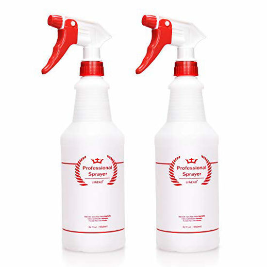 Picture of Plastic Spray Bottle 2 Pack, 32 Oz, All-Purpose Heavy Duty Spraying Bottles Sprayer Leak Proof Mist Empty Water Bottle for Cleaning Solution Planting Pet with Adjustable Nozzle - Red