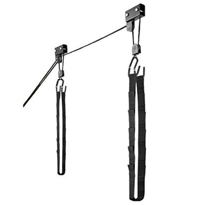 Picture of 1003 Kayak & Canoe Lift Hoist Kayak For Garage / Canoe Hoists 125 lb Capacity by RAD Sportz , Black