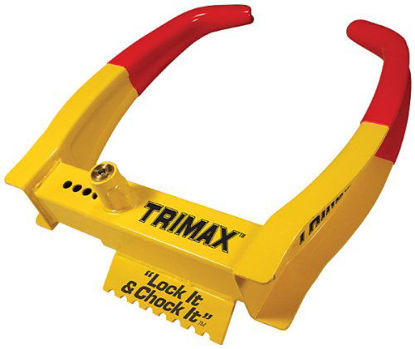 Picture of Trimax TCL65 Wheel Chock Lock , Yellow/Red, 7.25in