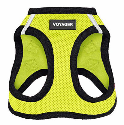 Picture of Best Pet Supplies Voyager Step-in Air Dog Harness - All Weather Mesh, Step in Vest Harness for Small and Medium Dogs Lime Green Base, XL (Chest: 21-23") (207T-LMB-XL)