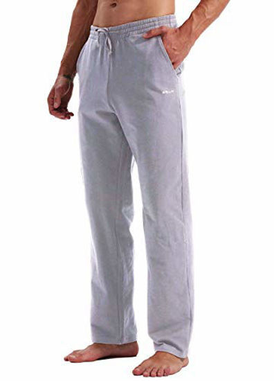 GetUSCart- Willit Men's Cotton Yoga Sweatpants Open Bottom Joggers