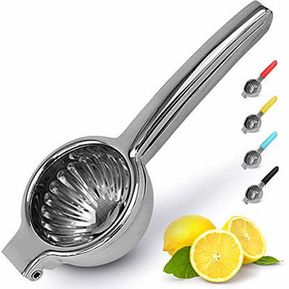 Picture of Lemon Squeezer Stainless Steel with Premium Quality Heavy Duty Solid Metal Squeezer Bowl - Large Manual Citrus Press Juicer and Lime Squeezer Stainless Steel - by Zulay Kitchen