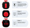 Picture of CHUCHIK Fidget Cube Toys - Prime Desk Toy, Reduce Anxiety and Stress Relief for Autism, Add, ADHD & OCD (1 Pack, Black-Red)