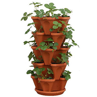 Picture of Mr. Stacky 5-Tier Strawberry Planter Pot, 5 Pots