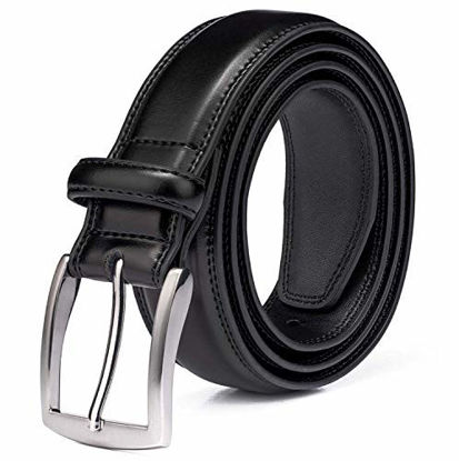 Picture of Men's Genuine Leather Dress Belt with Premium Quality - Classic & Fashion Design for Work Business and Casual (esBlack, 30)