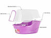 Picture of Covered Litter Box, Jumbo Hooded Cat Litter Box Holds Up to Two Small Cats Simultaneously,Extra Large Purple by Petphabet