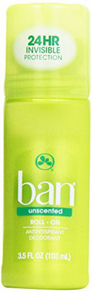 Picture of Ban Roll-On Antiperspirant Deodorant, Unscented, 3.5 oz