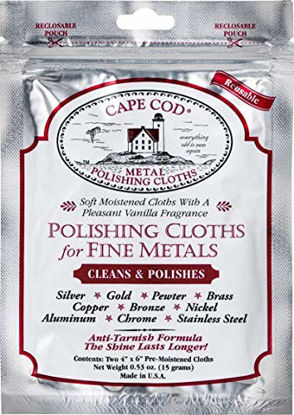Picture of Cape Cod Polish Co Metal Polishing Cloths Foil Pouch 0.53oz, Stainless Steel
