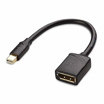 Picture of Cable Matters Mini DisplayPort to DisplayPort Adapter (Mini DP to DP) in Black - 4K Resolution Ready - Thunderbolt and Thunderbolt 2 Port Compatible