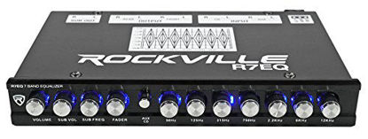 Picture of Rockville R7EQ 1/2 Din 7 Band Car Audio Equalizer EQ w/Front, Rear + Sub Output
