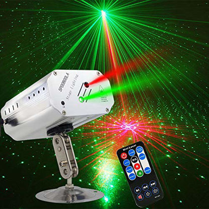 Picture of Party Lights,DJ Disco Stage Lights Sbolight Led Projector Karaoke Strobe Perform for Stage Lighting with Remote Control for Dancing Thanksgiving KTV Bar Birthday Outdoor