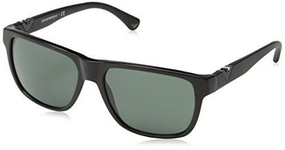 Picture of Emporio Armani EA4035 501771 Black EA4035 Square Sunglasses Lens Category 3 Siz