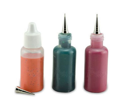 Picture of Creative Mark Precision Tip Applicator Bottle - Flo Line Squeeze Bottle with Stainless Steel Tips, for Artist Paint, Fluid Media, Ink, Watercolor, Quilling, Glitters and Masking Fluid (Pack of 3)