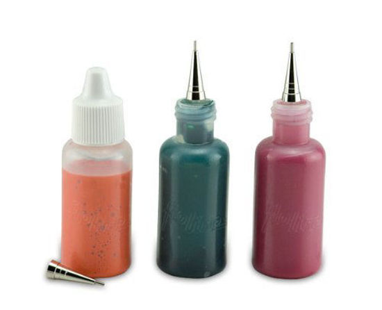 Picture of Creative Mark Precision Tip Applicator Bottle - Flo Line Squeeze Bottle with Stainless Steel Tips, for Artist Paint, Fluid Media, Ink, Watercolor, Quilling, Glitters and Masking Fluid (Pack of 3)