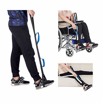 Picture of Leg Lifter Strap Rigid Foot Lifter & Hand Grip - Elderly, Handicap, Disability, Pediatrics 37 Mobility Aids for Wheelchair, Bed, Car, Couch, Hip & Knee Replacement