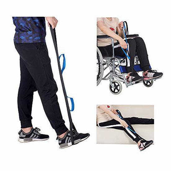 GetUSCart- Leg Lifter Strap Rigid Foot Lifter & Hand Grip - Elderly,  Handicap, Disability, Pediatrics 37? Mobility Aids for Wheelchair, Bed,  Car, Couch, Hip & Knee Replacement