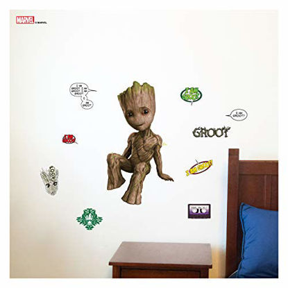 Picture of Marvel Guardians of The Galaxy Groot Wall Decal with 3D Augmented Reality Interaction Marvel Room Decor Marvel Wall Decals