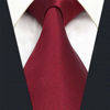 Picture of SHLAX&WING Solid Color Red Wedding Silk Neckties Set for Men with Pocket Square