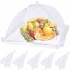Picture of Lauon Food Cover Mesh Food Tent, 17"x17", 6 Pack, White Nylon Covers, Pop-Up Umbrella Screen Tents, Patio Bug Net for Outdoor Camping, Picnics, Parties, BBQ, Collapsible and Reusable
