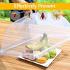 Picture of Lauon Food Cover Mesh Food Tent, 17"x17", 6 Pack, White Nylon Covers, Pop-Up Umbrella Screen Tents, Patio Bug Net for Outdoor Camping, Picnics, Parties, BBQ, Collapsible and Reusable