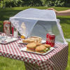 Picture of Lauon Food Cover Mesh Food Tent, 17"x17", 6 Pack, White Nylon Covers, Pop-Up Umbrella Screen Tents, Patio Bug Net for Outdoor Camping, Picnics, Parties, BBQ, Collapsible and Reusable