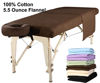 Picture of Master Massage Table Flannel Sheet Set 3 in 1 Table Cover, Face Cushion Cover, Table Sheet, Chocolate