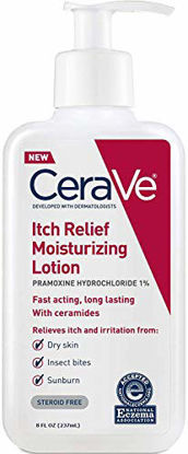 Picture of CeraVe Moisturizing Lotion for Itch Relief | 8 Ounce | Dry Skin Itch Relief Lotion with Pramoxine Hydrochloride | Fragrance Free (Pack of 2)