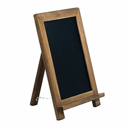Picture of Tabletop Chalk Boards with Frame by VersaChalk (13x9, Porcelain, Magnetic) A Frame Chalk Board Sign for Business, Bistro Bar, Sandwich Menu, Sidewalk, Parties, Classroom, Wedding