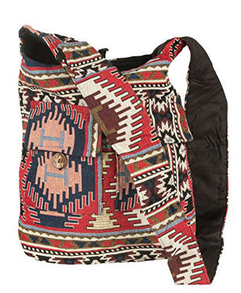 Picture of Tribe Azure Hobo Oversize Shoulder Bag Messenger Crossbody Aztec Purse Travel Shopping Beach Market Casual