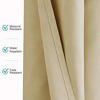 Picture of RYB HOME Outdoor Patio Curtain - Pergola Curtain Indoor Outdoor Waterproof Curtains, Grommet Curtain Blackout for Pavilion Gazebo Porch Décor, 1 Panel, 52 inches Wide x 84 inches Long, Biscotti Beige