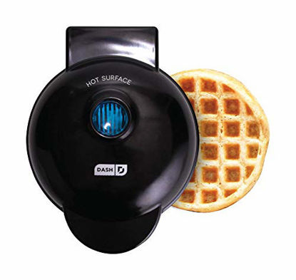 Picture of Dash DMW001BK Machine for Individual, Paninis, Hash Browns, & other Mini waffle maker, 4 inch, Black