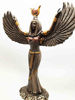 Picture of Ebros Gift Egyptian Goddess Isis Ra with Open Wings Statue 12" Tall Deity of Motherhood Magic Wisdom and Nature Home Decorative Sculpture Gods of Egypt Accent (Bronze Patina)