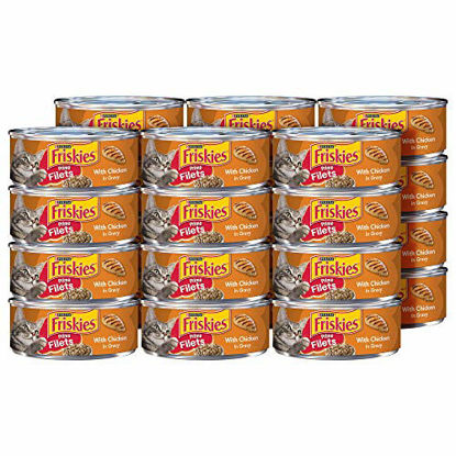 Picture of Purina Friskies Gravy Wet Cat Food, Prime Filets With Chicken - (24) 5.5 oz. Cans