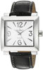 Picture of Peugeot Women's 706BK Silver-Tone Black Leather Strap Watch