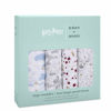 Picture of aden + anais Swaddle Blanket, Boutique Muslin Blankets for Girls & Boys, Baby Receiving Swaddles, Ideal Newborn & Infant Swaddling Set, Perfect Shower Gifts, 4 Pack, Harry Potter