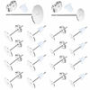 Picture of Earring Posts Stainless Steel, 500Pcs Hypoallergenic Flat Pad Earring Studs with Butterfly and Rubber Bullet Earring Backs for Jewelry Making Findings
