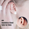 Picture of Earring Posts Stainless Steel, 500Pcs Hypoallergenic Flat Pad Earring Studs with Butterfly and Rubber Bullet Earring Backs for Jewelry Making Findings